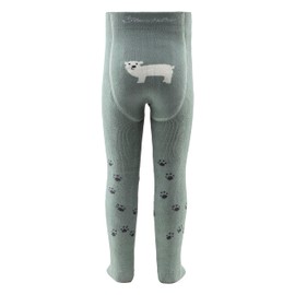 Sterntaler Polar Bear Unisex Baby Tights - Butt Design Polar Bear, Stone Green
