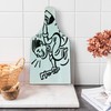 Lunarable Cartoon Cutting Board, Monochrome Pattern Simplistic Cartoon Illustration of