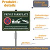 Private Parking Sign with Stake, 35 x 25 cm, Sturdy