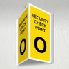V Safety Security Check Point O - 3D Corridor Sign
