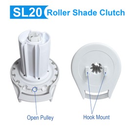 Skyline SL20 Roller Shade Clutch Kit for 1.5"(38mm) Tube, Hook Mount Roller Clutch with Brackets & Pin Plug