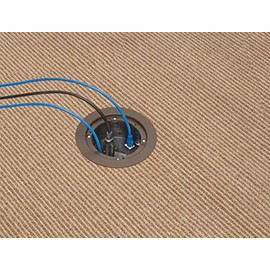 Arlington FLBR5420 Recessed Power and Data Round Floor Box (Brown)