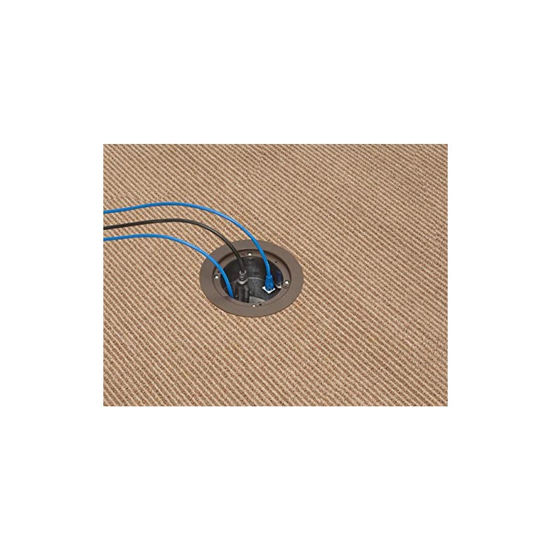 Arlington FLBR5420 Recessed Power and Data Round Floor Box (Brown)