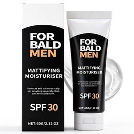 Scalp Sunscreen SPF 30, Mattifying Gel for Bald Men, Fragrance Free