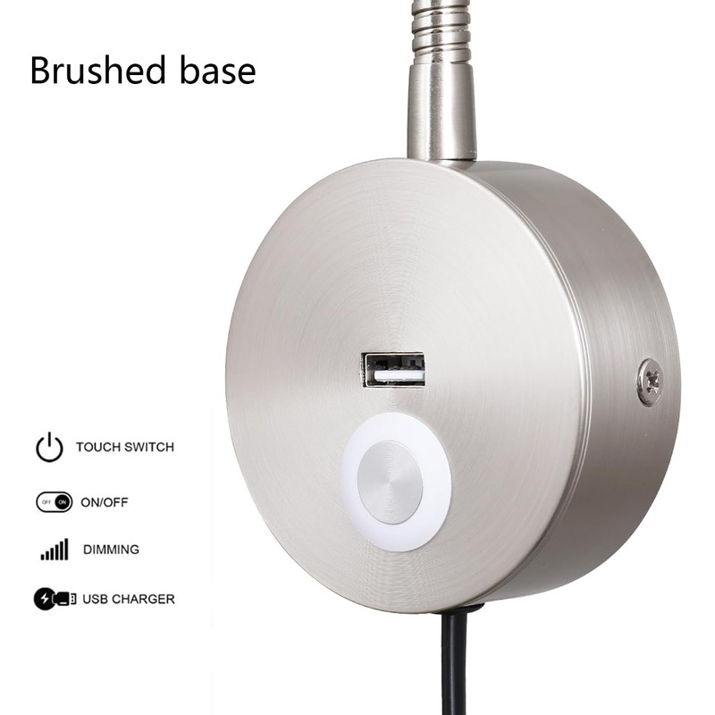 EVETHBEY LED Bedside Touch Dimmable Wall Mounted Reading Light -