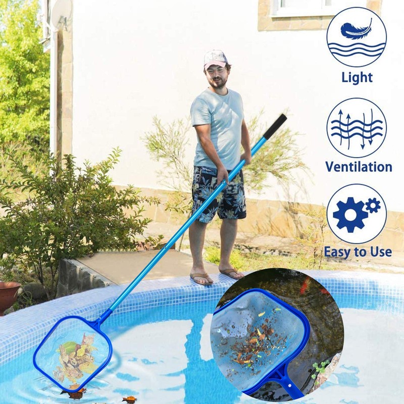 Pool Skimmer Net 7.58 Foot Leaf Skimmer Net with 5