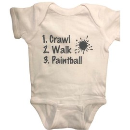 crawl walk paintball custom baby onesie ® bodysuit future paintballer infant one piece