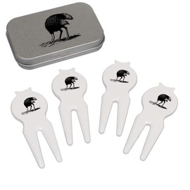 Azeeda 'Ostrich With Head In Sand' Golf Divot Tool/Repair Fork Gift Set (GO00064809)