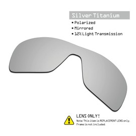 SmartVLT Polarized AR Coated Silver Titanium Replacement Lenses for Oakley Turbine Rotor OO9307 Sunglass