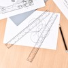 Unjoo Clear Plastic Ruler 12 Inch Straight Rulers, Shatterproof Ruler