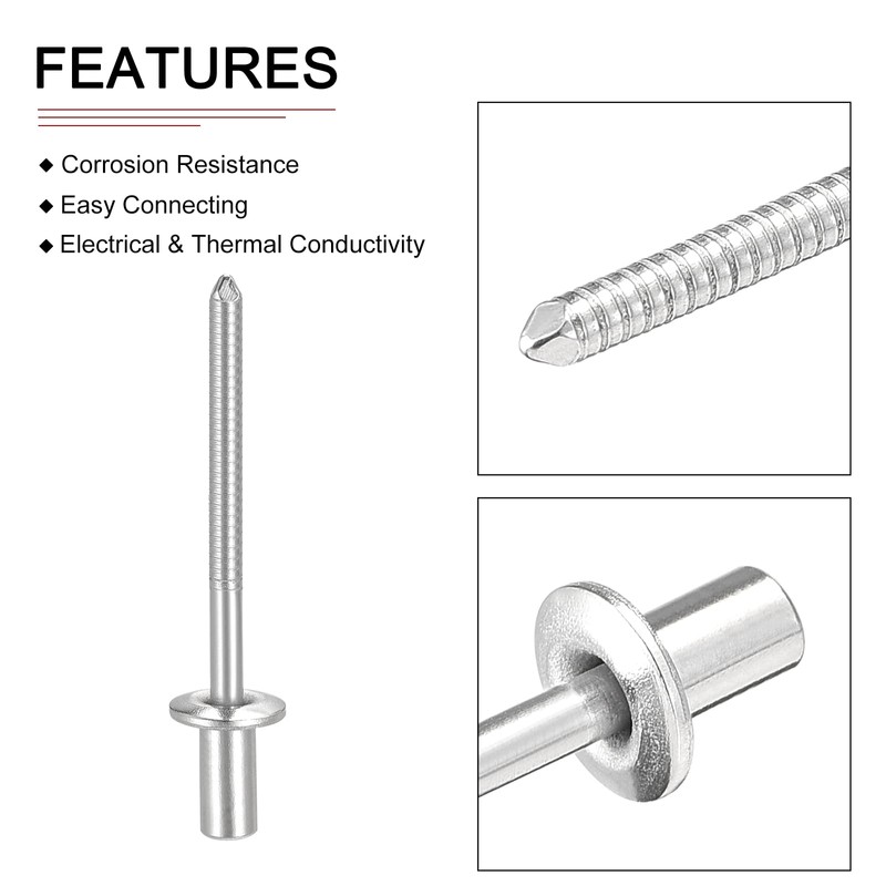 DTGN 4mm x 8mm (DXL) Blind Rivets - 25Pack -