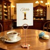 jakilee 4x6 Wedding Table Numbers 1-20, Double Sided Gold Foil