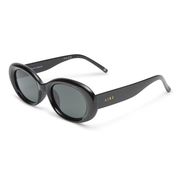 AIRE Epsilon Sunglasses - Black, Oval, Women's, Classic Retro Style