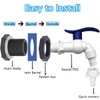 CHENGLAI 2 Pack 1/2" Rain Barrel Spigot Kit with PVC