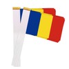 25 Packs Small Romania Flags on Handheld Stick，Miniature Romanian Flag