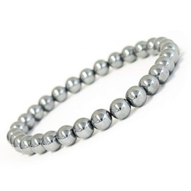 [One & Only Jewelry] Terahertz Mineral 6mm Bracelet Bangle Natural Stone Power Stone, Resin