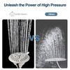 BRIGHT SHOWERS Shower Head High Pressure Rain Showerhead 5 Spray