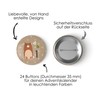 Papierdrachen 24 Advent Calendar Number Buttons 35 mm – Lapel