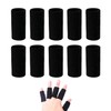 指サポーター 10個セット 黑 手指保護フィンガー 関節保護スポーツ用 登山バスケットボール用 男女兼用 左右対応 フィンガーサポーター