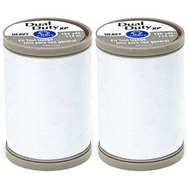 2-Pack - COATS & CLARK Dual Duty XP Heavy Thread, 125-Yard, White