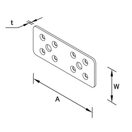 DAIDOHANT 69101 (Reinforced Hardware) Black Multi-Metal Plate Type [Iron] (W) 1.6 x (A) 6.3 inches (40 x 160 mm) (Pack of 1)