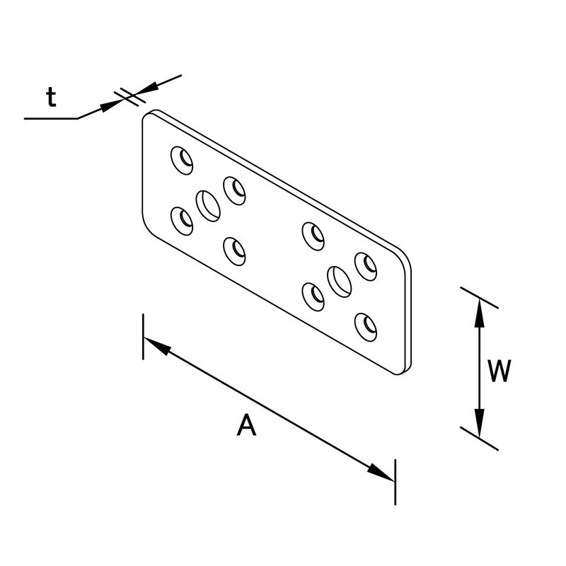 DAIDOHANT 69101 (Reinforced Hardware) Black Multi-Metal Plate Type [Iron] (W)