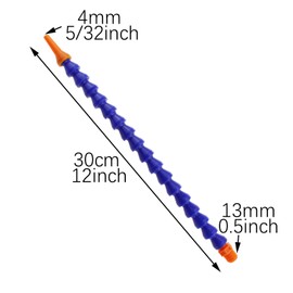 RLECS 5PCS Round Nozzle 1/4PT Flexible Oil Coolant Hose Machine Tool Plastic Cooling Tube Universal Slub Pipe Suitable for Mechanical Equipment