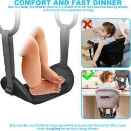 Baby Footrest Compatible with Inglesina Fast Table Chair, Adjustable Foot Rest for Clip-On Table Chair with Tray, Toddler Foot Rest for Hook-On Portable High Chair for Travel