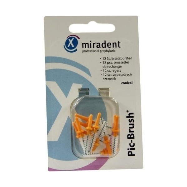 Miradent Interdental Pic-Brush Replacement Konisch Orange 12 pcs
