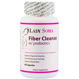 Fiber Cleanse for Women with Probiotics, 60 Capsules