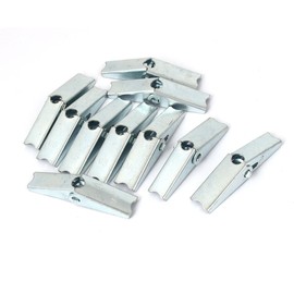 Sourcingmap 76mm Long M8 Female Thread Spring Loaded Hollow Wall Anchor Wing Nuts 10 Pcs