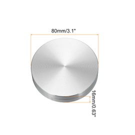 MECCANIXITY 3.1inch Rotating Swivel Stand with Steel Ball Bearings Annular Lazy Susan Base Turntable for Kitchen Corner Cabinets, Annular 0.63inch Silver