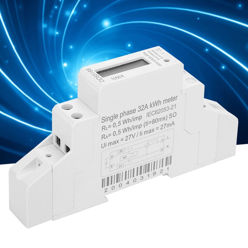 WattHour Meter Smart Miniature SinglePhase Electricity LCD Display DDS5188