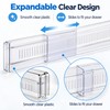 4-Pack Adjustable Drawer Dividers - Clear Expandable Organizers for Drawers,