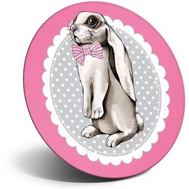 Destination Vinyl ltd Magnet for Refrigerator, Fridge - Cute Rabbit Pattern for Office, Cabinet and Whiteboard, Magnetic Stickers, 13182