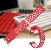 Durable Silicone Watch Strap Replacement Wristband for Watch(Red White)