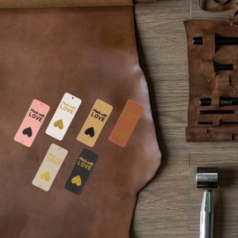 Crochet Accessories Handmade Pu Leather Labels 100pcs Sewing Labels Embossed Tag with Hole for Crafts Knitting Sewing Hats Purse B Crochet