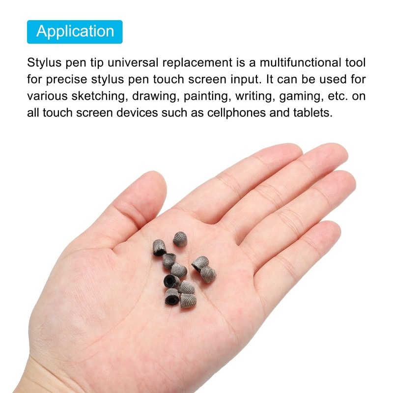 MECCANIXITY 12pcs 5mm Stylus Pen Fine Tips Conductive Fiber Capacitive