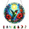 Acrylic Jigsaw Puzzle Suncatcher - Hummingbird Garden Decor 8.9inch