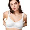 Wonderbra womens Women's Wireless With Wide Underbust Wonderband Bras, White,