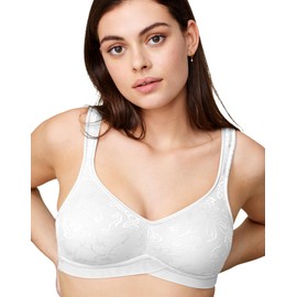 Wonderbra womens Women's Wireless With Wide Underbust Wonderband Bras, White, 36C US