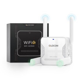 QLOCOM 2025 Newest AX1500 WiFi Extender Booster Blazing-Fast WiFi 6 1500Mbps WiFi Booster Range Extender Dual Band 5.8GHz & 2.4GHz Wireless Internet Booster, 3600 Sq.Ft Coverage, Ethernet Port