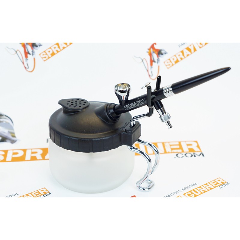 Sparmax airbrush cleaning station pot blow throw SCP-700. By SprayGunner