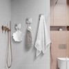 warlve Brushed Nickel Towel Hooks for Bathrooms, Heavy Duty Wall