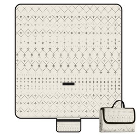 Picnic Blankets Waterproof,79''x79'' Extra Large Foldable Sandproof Beach Blanket,Portable 3-Layer Polyester Outdoor Picnic Blanket for Grass Lawn,Beach,Family Camping,Park,Travel-Beige