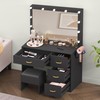 YITAHOME Vanity Desk Set with Lighted Mirror, Makeup Vanity with