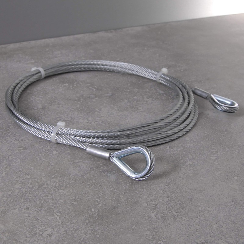 Drahtseile24 Wire rope with thimbles, steel cable with thimbles, stop