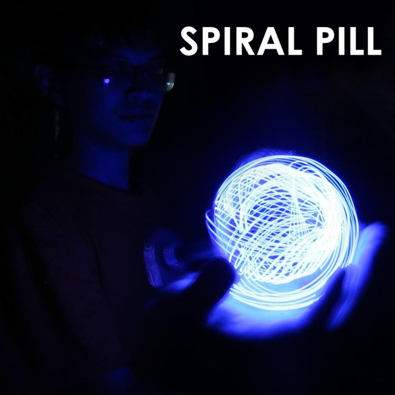 Luminous Rotating Floating Toy Spiral Pill Electric Toy Adjustable Spiral