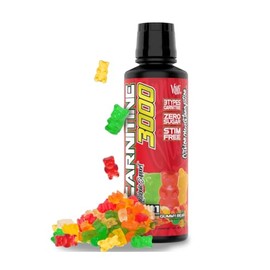 VMI Sports L-Carnitine 3000 Liquid | 3000 mg Carnitine Supplement | Zero Calorie Zero Sugar Keto Friendly for Men and Women C Great Tasting| 31 Servings (Gummy Bear, 16 fl. oz.)