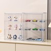 VGLXTRNT 3 Tier Clear Display Case for Figures, Wall-Mounted Acrylic